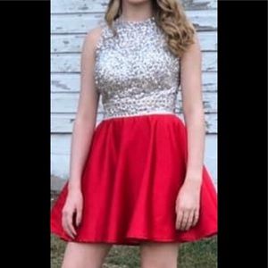 Red sequin cocktail dress.  Size 0.